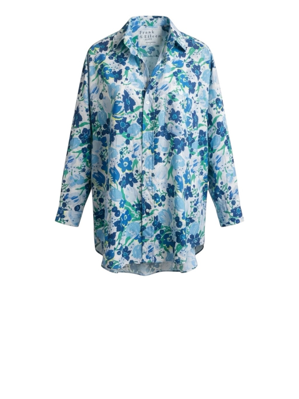 Frank & Eileen Shirley Oversized Fit Cotton Floral Long Sleeve Button-Up Shirt